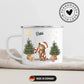 Personalisierte Weihnachtstasse für Kinder "Teddy" Little Mathilda Little Mathilda Emaille Tasse