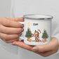 Personalisierte Weihnachtstasse für Kinder "Teddy" Little Mathilda Little Mathilda Emaille Tasse
