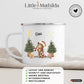 Personalisierte Weihnachtstasse für Kinder "Teddy" Little Mathilda Little Mathilda Emaille Tasse