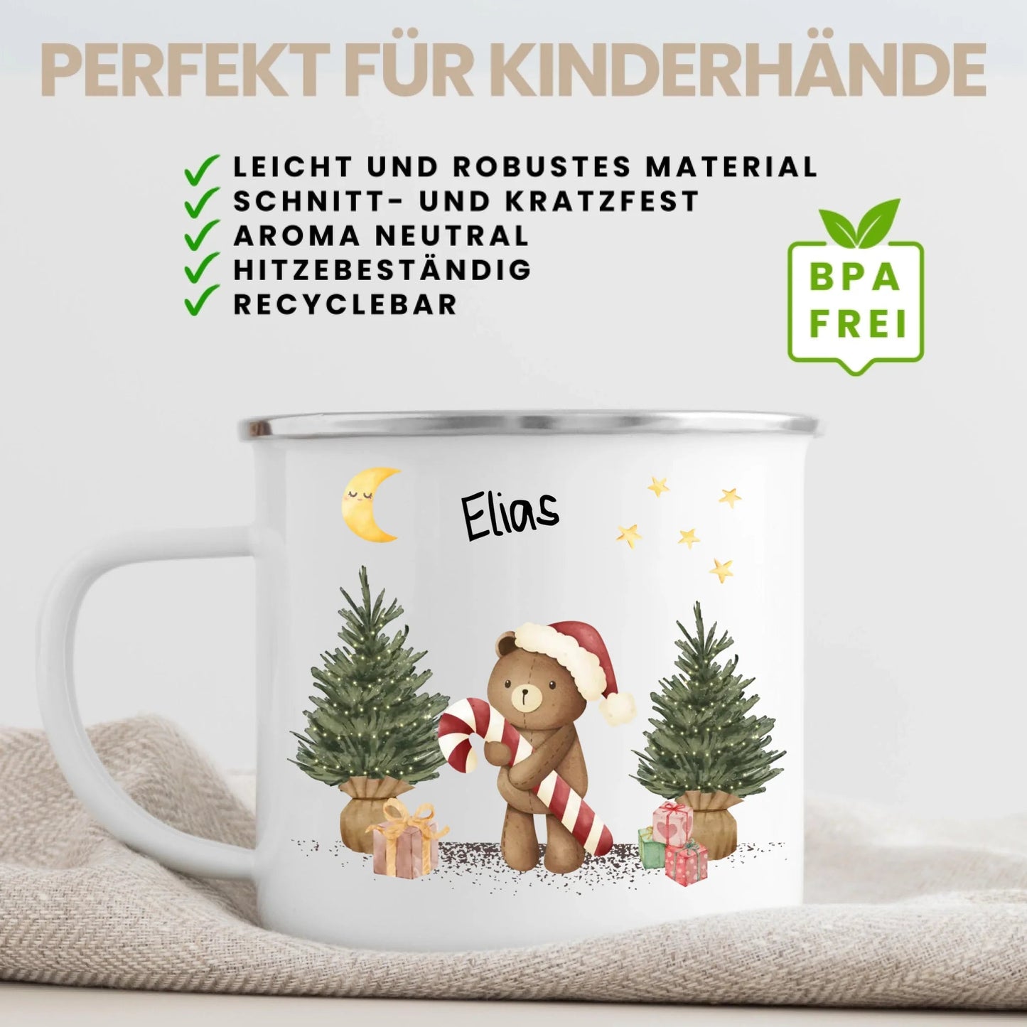 Geschenk zur Einschulung Personalisierte Tasse Schulkind 2025 von Little Mathilda Regenbogentasse mit Namen