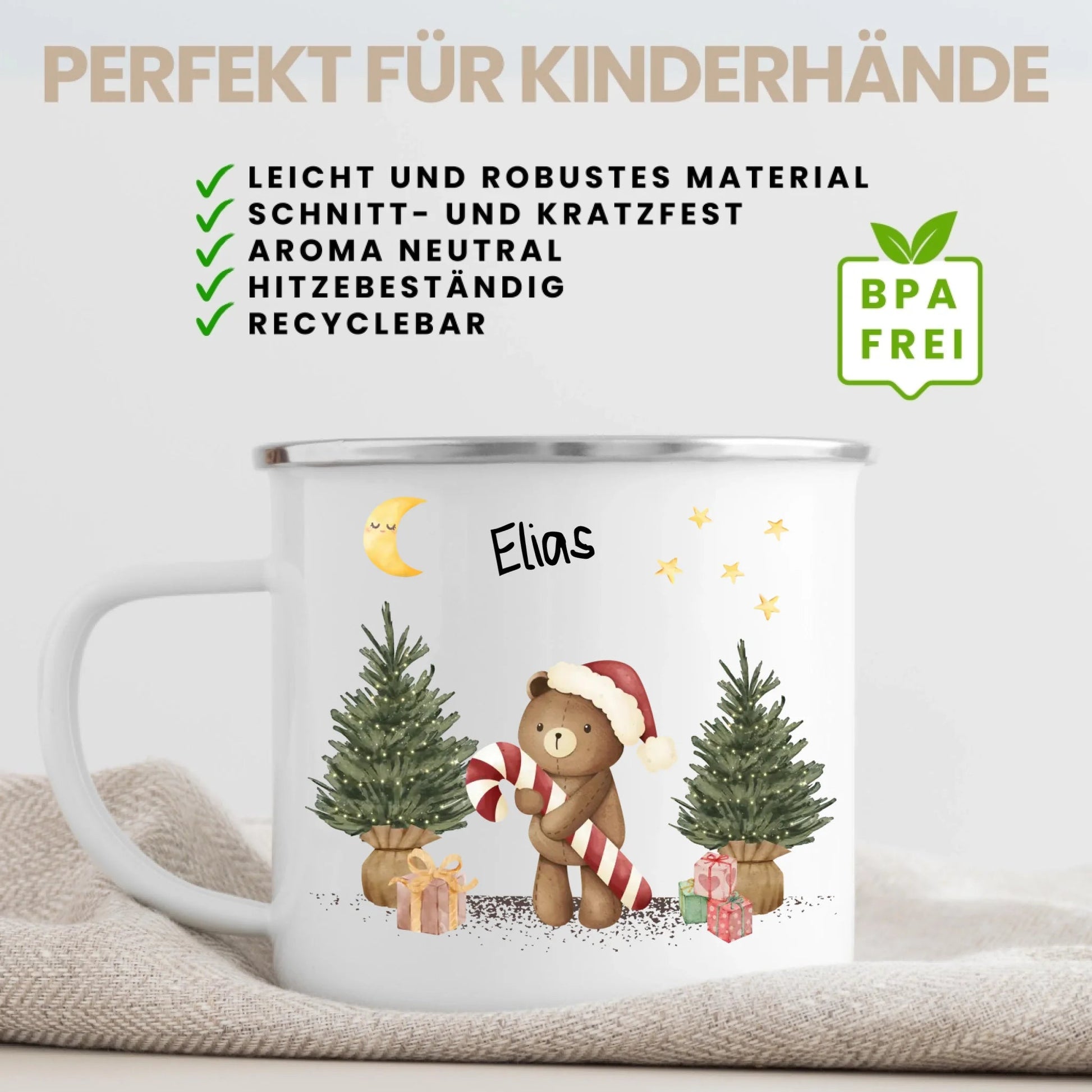 Geschenk zur Einschulung Personalisierte Tasse Schulkind 2025 von Little Mathilda Regenbogentasse mit Namen