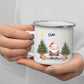 Personalisierte Weihnachtstasse für Kinder "Weihnachtsmann" Little Mathilda Little Mathilda Emaille Tasse