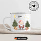 Personalisierte Weihnachtstasse für Kinder "Weihnachtsmann" Little Mathilda Little Mathilda Emaille Tasse