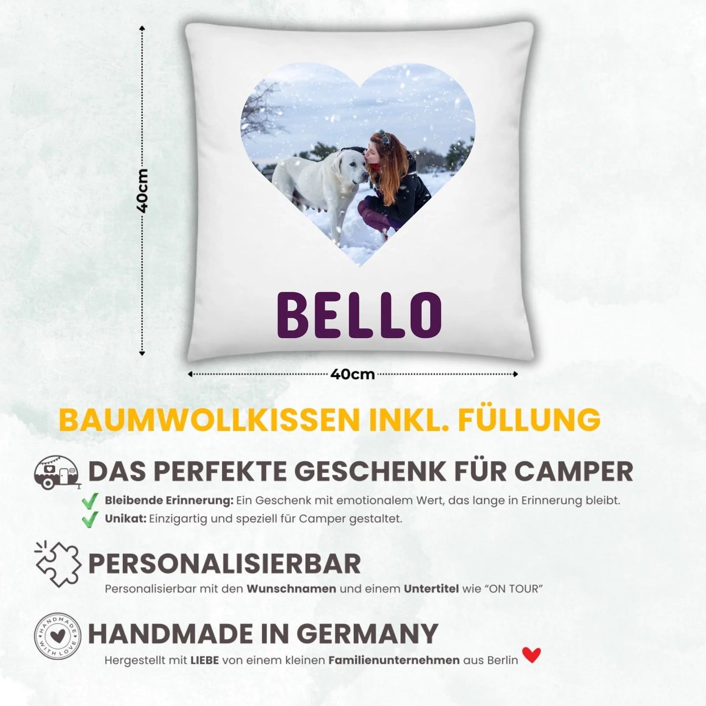 Personalisiertes Herz Hundekissen mit Foto Little Mathilda Little Mathilda Emaille Tasse