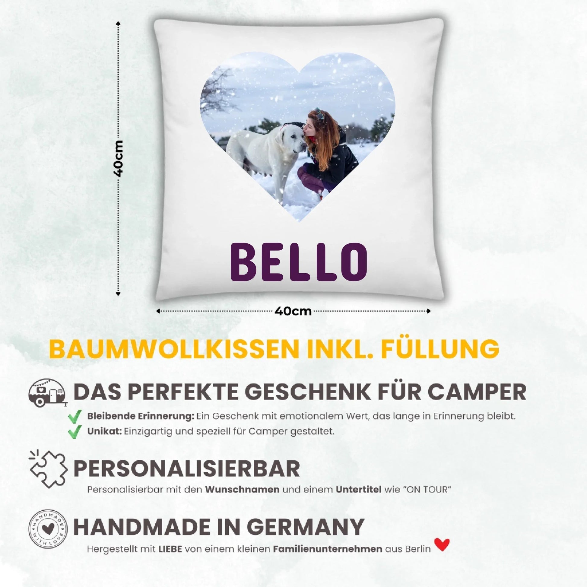 Personalisiertes Herz Hundekissen mit Foto Little Mathilda Little Mathilda Emaille Tasse