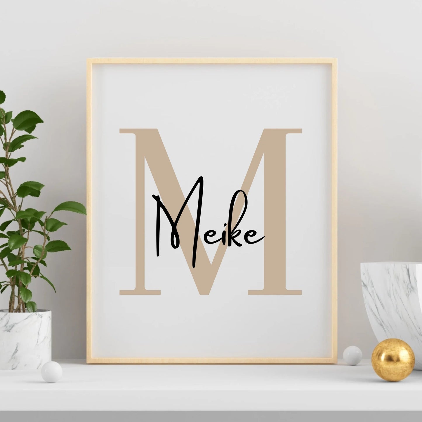 Personalisiertes Namensposter bunte Buchstaben Little Mathilda merchOne Emaille Tasse