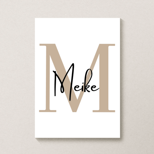 Personalisiertes Namensposter bunte Buchstaben Little Mathilda merchOne Emaille Tasse