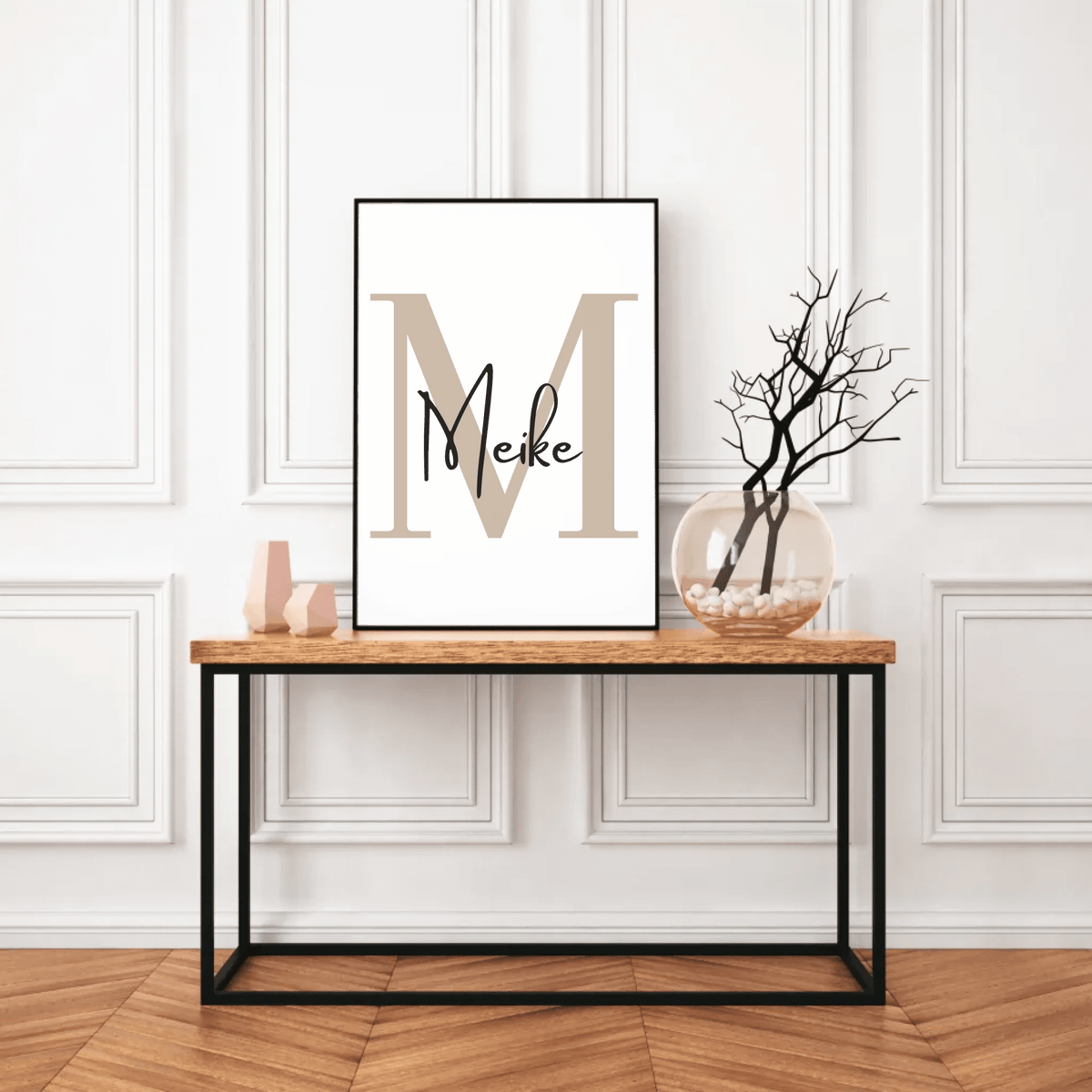 Personalisiertes Namensposter bunte Buchstaben Little Mathilda merchOne Emaille Tasse