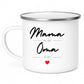 Personalisiertes Tasse Schwangerschaft verkünden: Mama seit..Oma ab.. | Geschenk zur Geburt Little Mathilda Little Mathilda Emaille Tasse