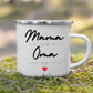 Personalisiertes Tasse Schwangerschaft verkünden: Mama seit..Oma ab.. | Geschenk zur Geburt Little Mathilda Little Mathilda Emaille Tasse