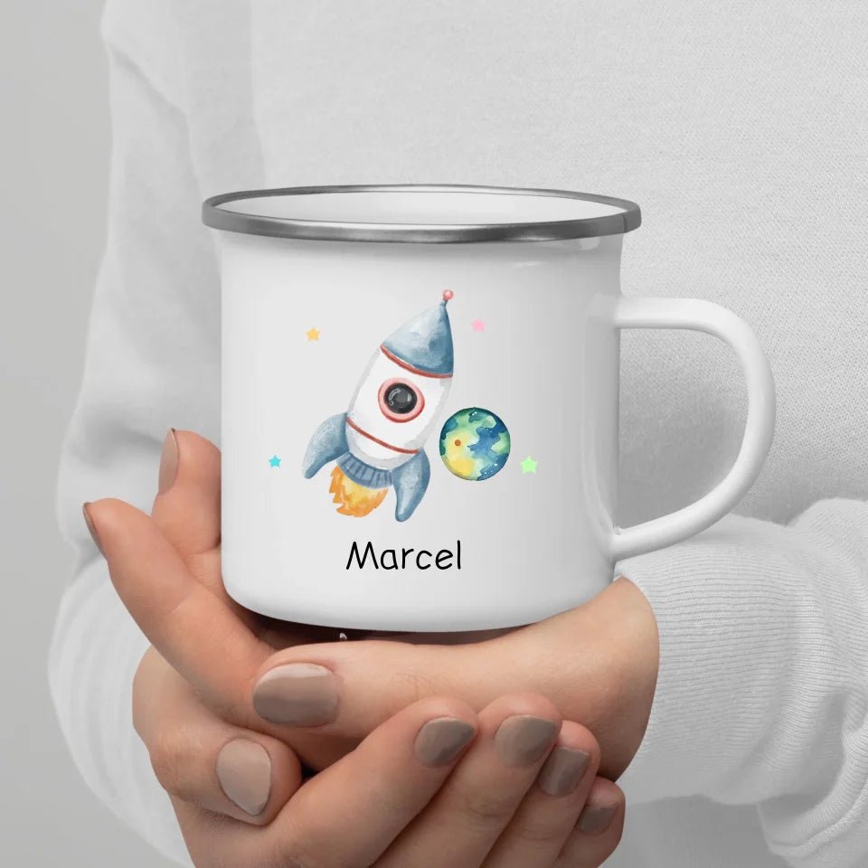 Raketenflieger Little Mathilda Little Mathilda Emaille Tasse