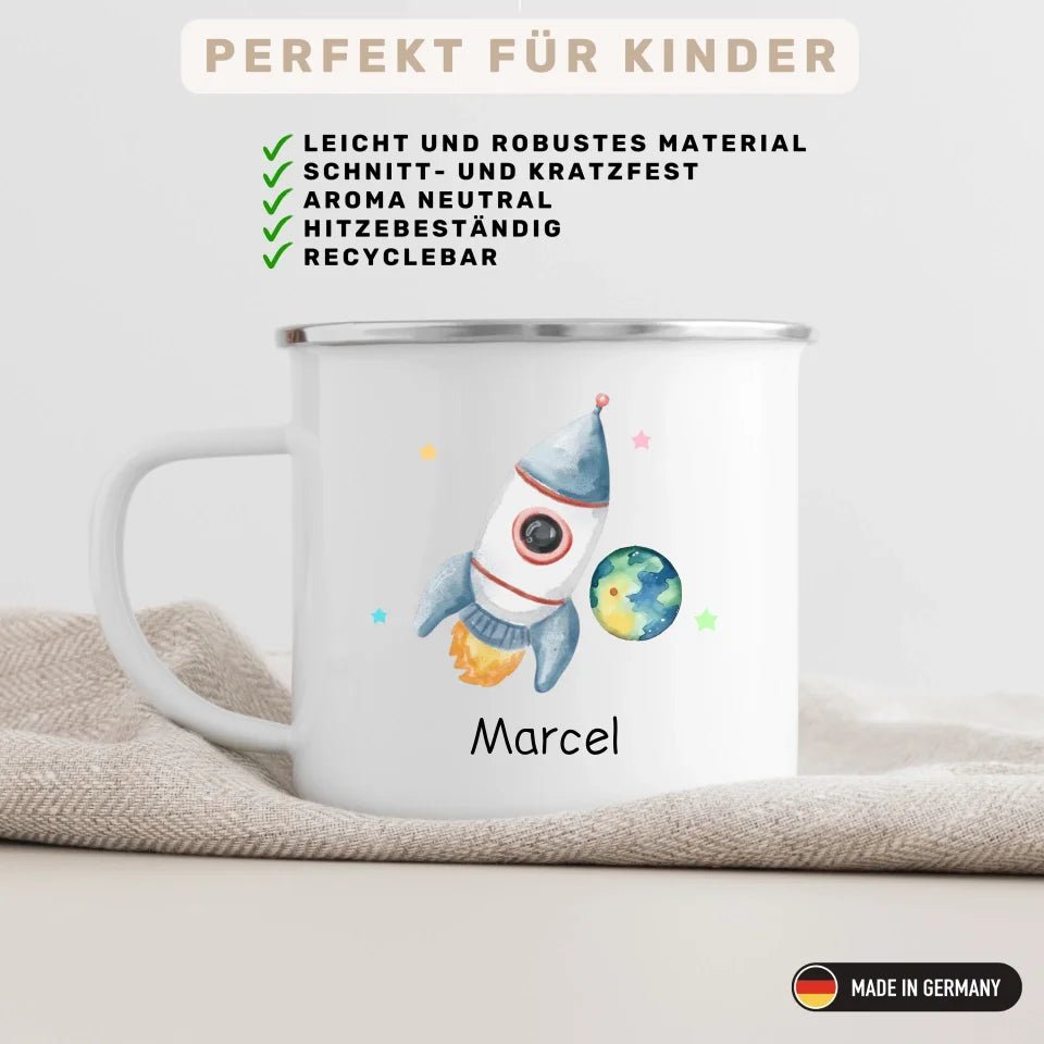 Raketenflieger Little Mathilda Little Mathilda Emaille Tasse