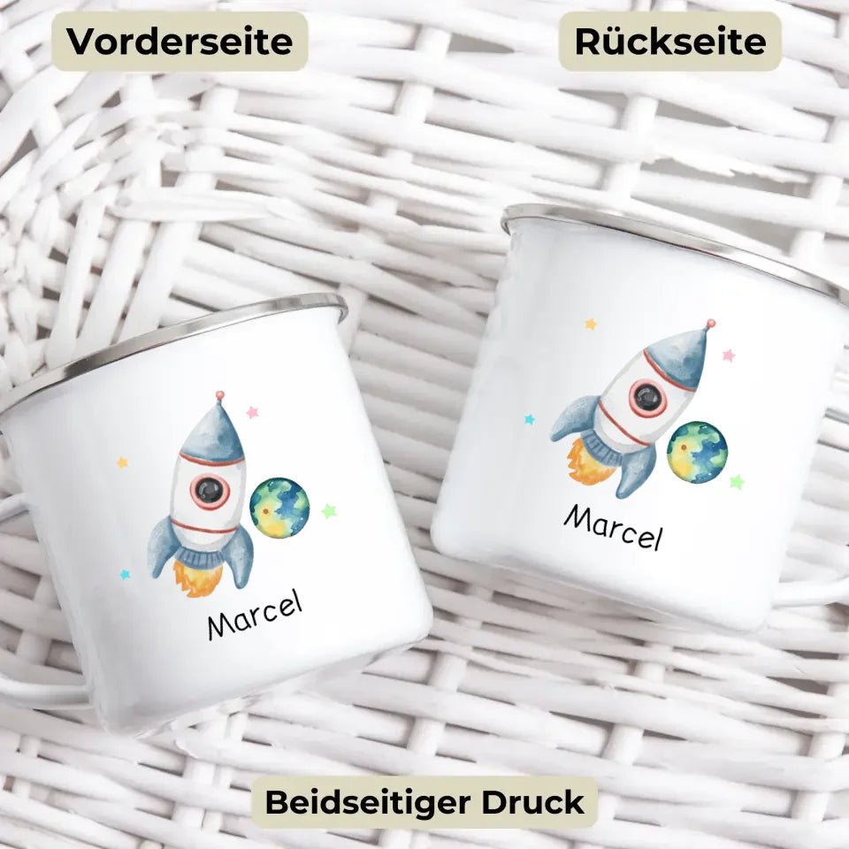 Raketenflieger Little Mathilda Little Mathilda Emaille Tasse