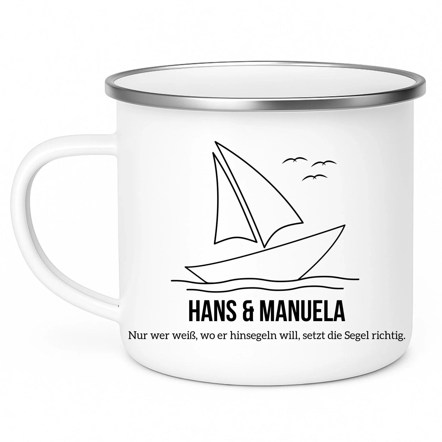 Segelboot Tasse mit Namen Little Mathilda Little Mathilda Emaille Tasse