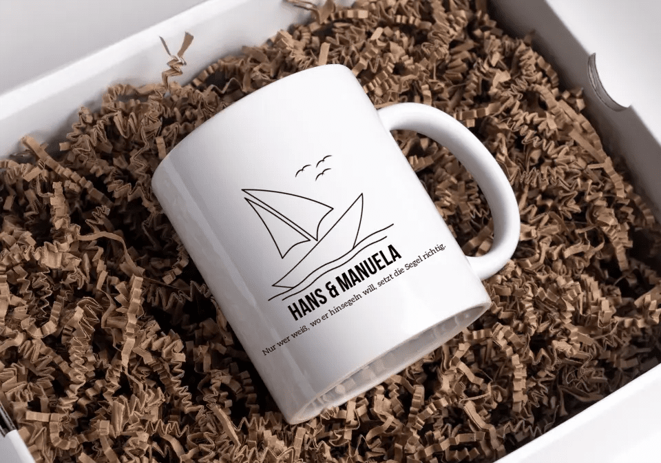 Segelboot Tasse mit Namen Little Mathilda Little Mathilda Emaille Tasse