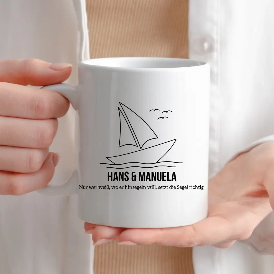 Segelboot Tasse mit Namen Little Mathilda Little Mathilda Emaille Tasse