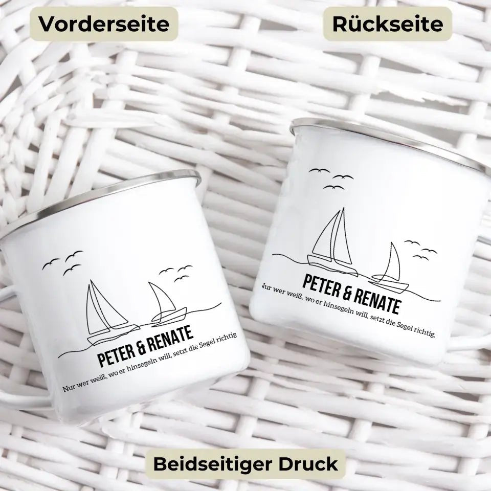 Segler Tasse mit Namen Little Mathilda Little Mathilda Emaille Tasse