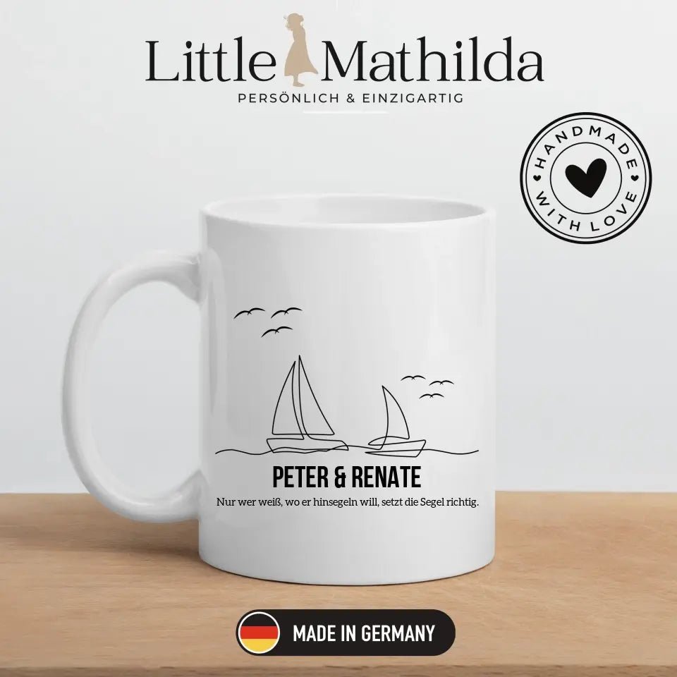 Segler Tasse mit Namen Little Mathilda Little Mathilda Emaille Tasse
