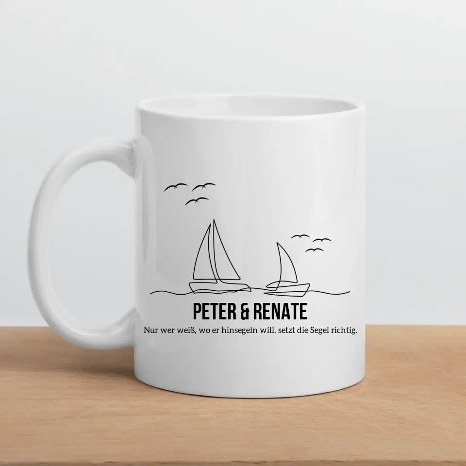 Segler Tasse mit Namen Little Mathilda merchOne Emaille Tasse