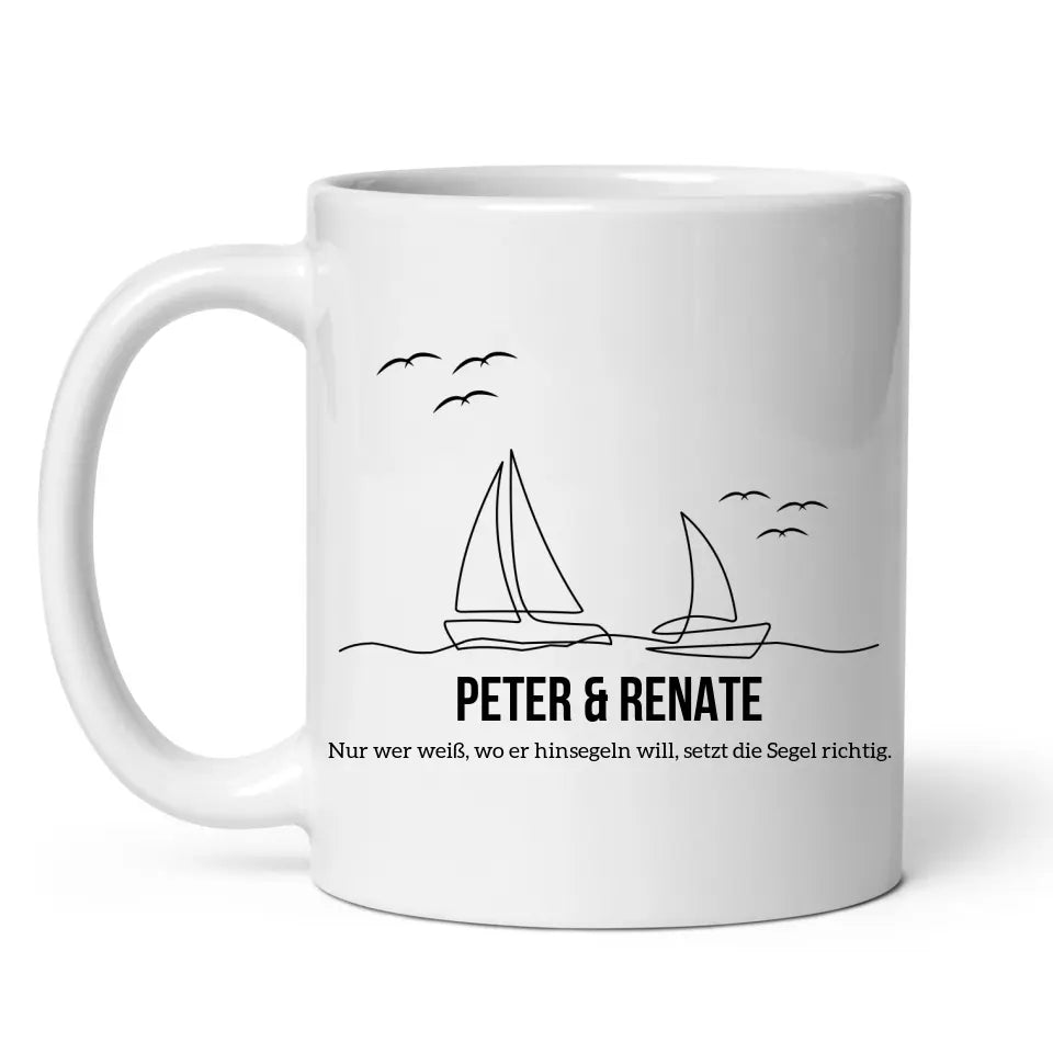 Segler Tasse mit Namen Little Mathilda merchOne Emaille Tasse