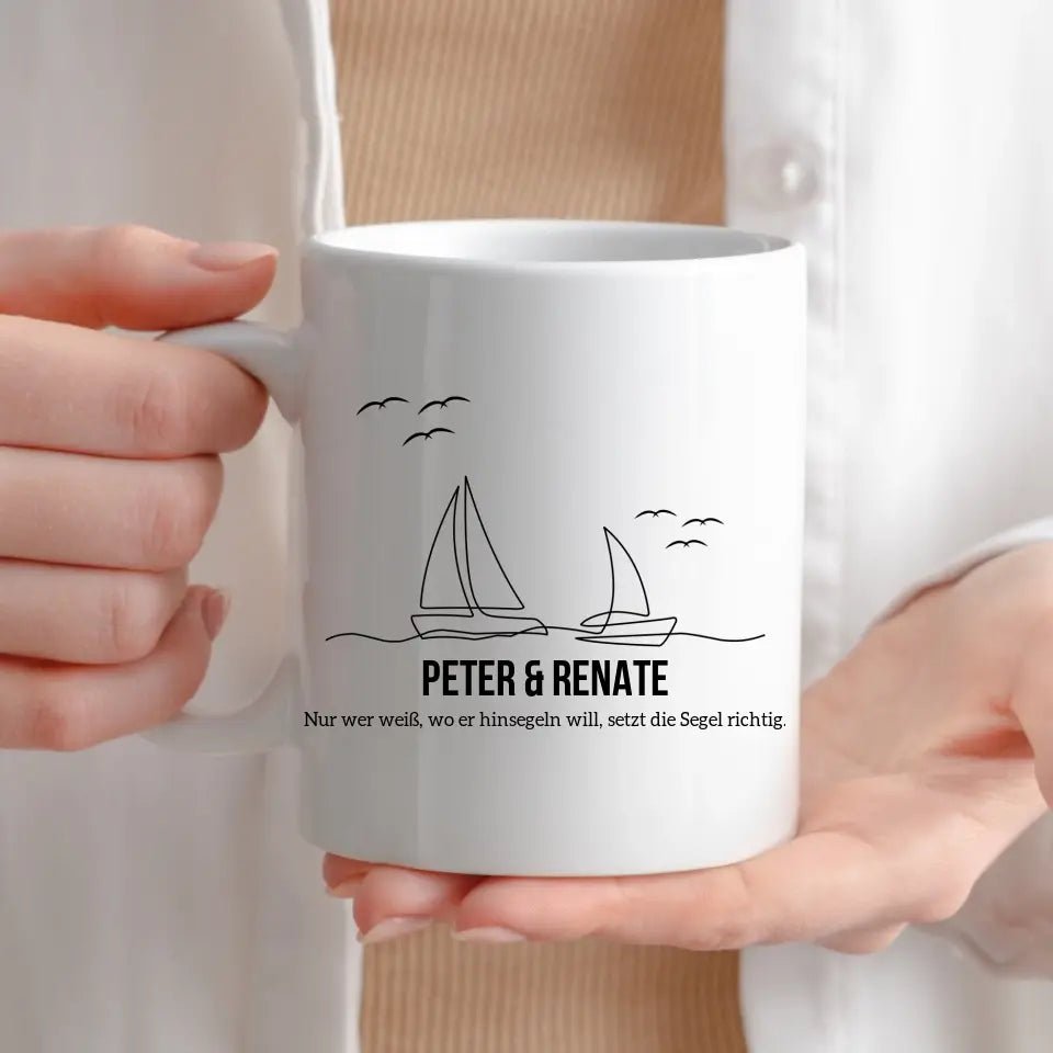 Segler Tasse mit Namen Little Mathilda merchOne Emaille Tasse