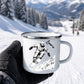 Snowboard Tasse personalisiert mit Wunschnamen – Cooles Geschenk für Snowboard - Liebhaber Little Mathilda Little Mathilda Emaille Tasse