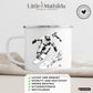 Snowboard Tasse personalisiert mit Wunschnamen – Cooles Geschenk für Snowboard - Liebhaber Little Mathilda Little Mathilda Emaille Tasse