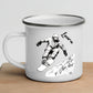 Snowboard Tasse personalisiert mit Wunschnamen – Cooles Geschenk für Snowboard - Liebhaber Little Mathilda Little Mathilda Emaille Tasse
