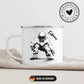 Snowboarder Emaille Tasse mit Namen – Individuelles Winter - & Outdoor - Geschenk Little Mathilda Little Mathilda Emaille Tasse