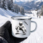 Personalisierte Ski Tasse Emaille von Little Mathilda mit Namen