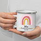 Tasse zur Erstkommunion rosa Regenbogen Little Mathilda Little Mathilda Emaille Tasse