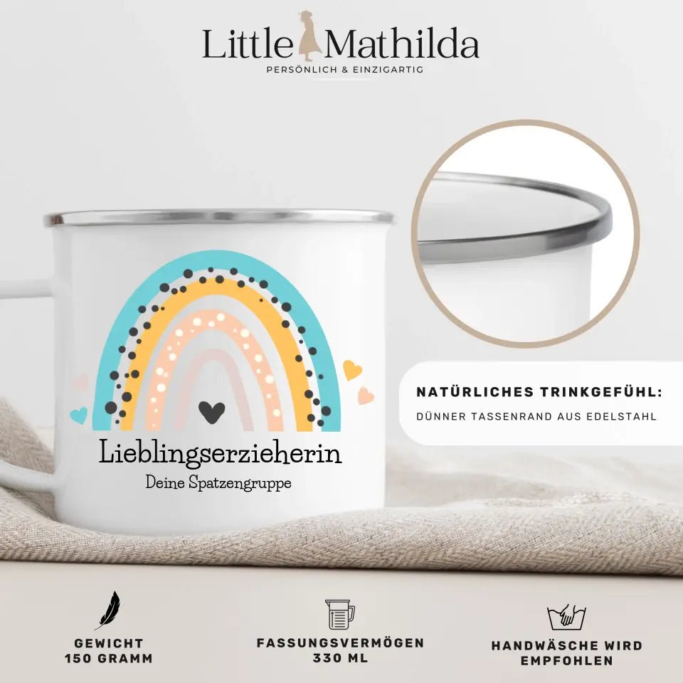 Abschiedsgeschenk für Erzieher: "Danke, dass du uns..." Little Mathilda Little Mathilda Keramik Tasse