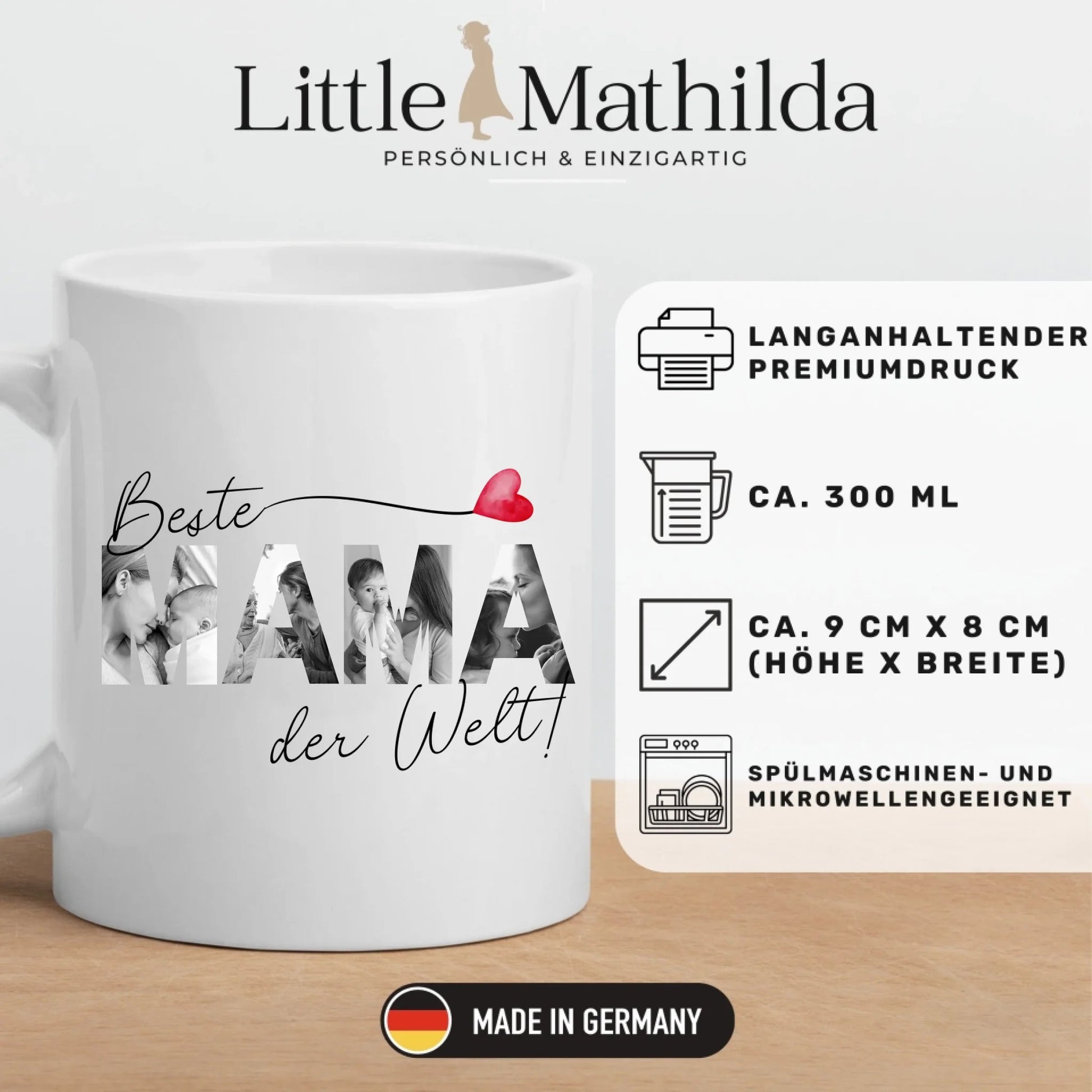 Beste Mama Tasse mit Fotos Little Mathilda Little Mathilda Keramik Tasse