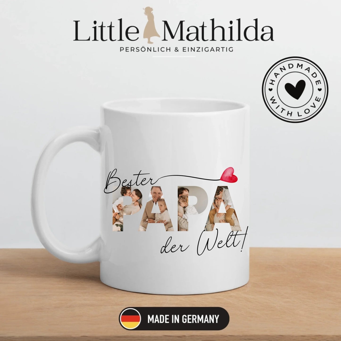 Bester Papa Tasse mit Fotos Little Mathilda Little Mathilda Keramik Tasse