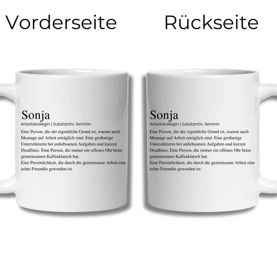 Definitionstasse Arbeitskollegin Little Mathilda Little Mathilda Keramik Tasse
