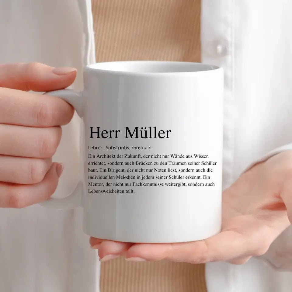 Definitionstasse Lehrer mit Namen Little Mathilda Little Mathilda Keramik Tasse