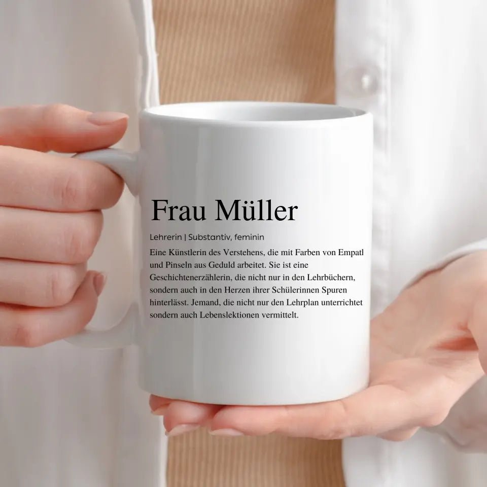 Definitionstasse Lehrerin mit Namen Little Mathilda Little Mathilda Keramik Tasse