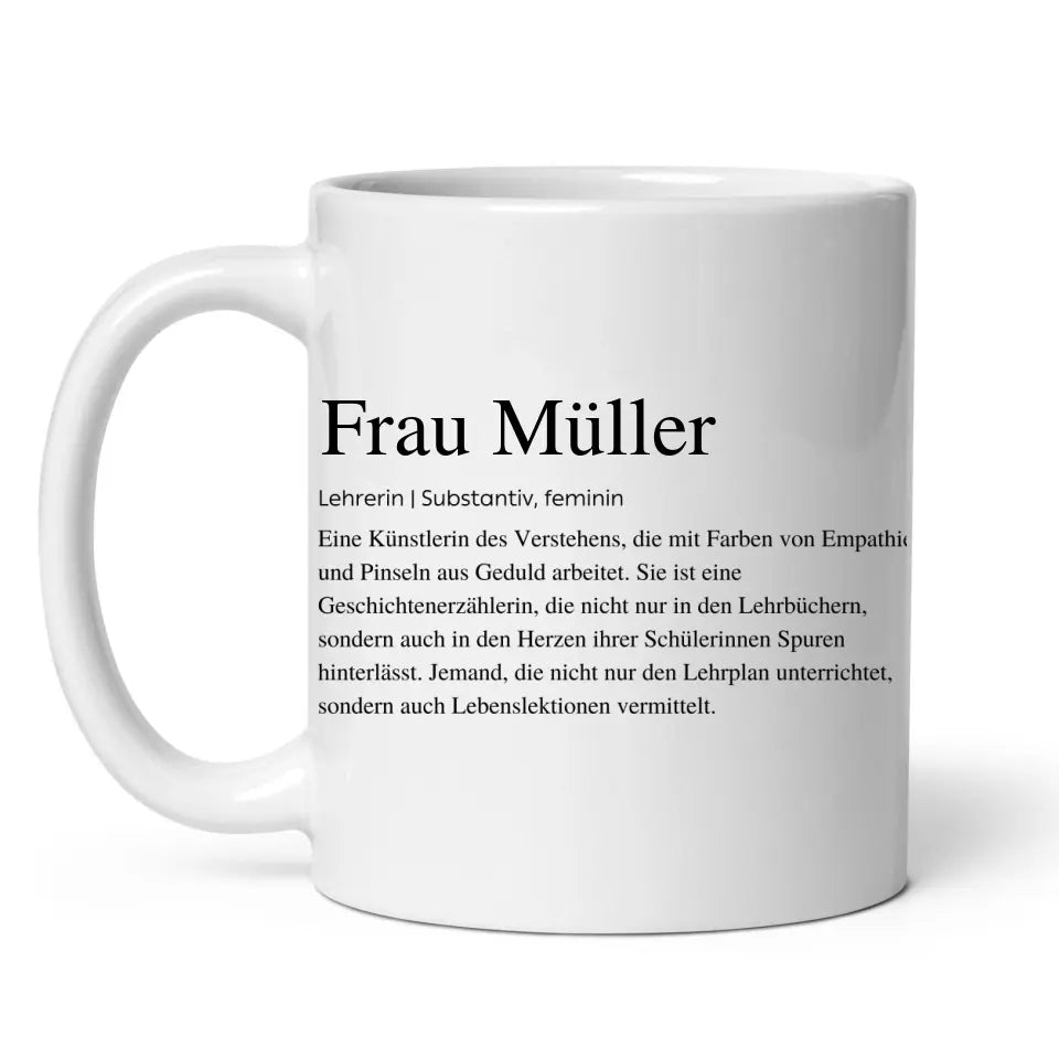 Definitionstasse Lehrerin mit Namen Little Mathilda Little Mathilda Keramik Tasse