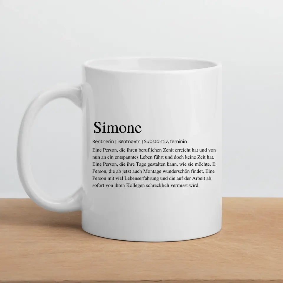 Definitionstasse Rentnerin Little Mathilda Little Mathilda Keramik Tasse