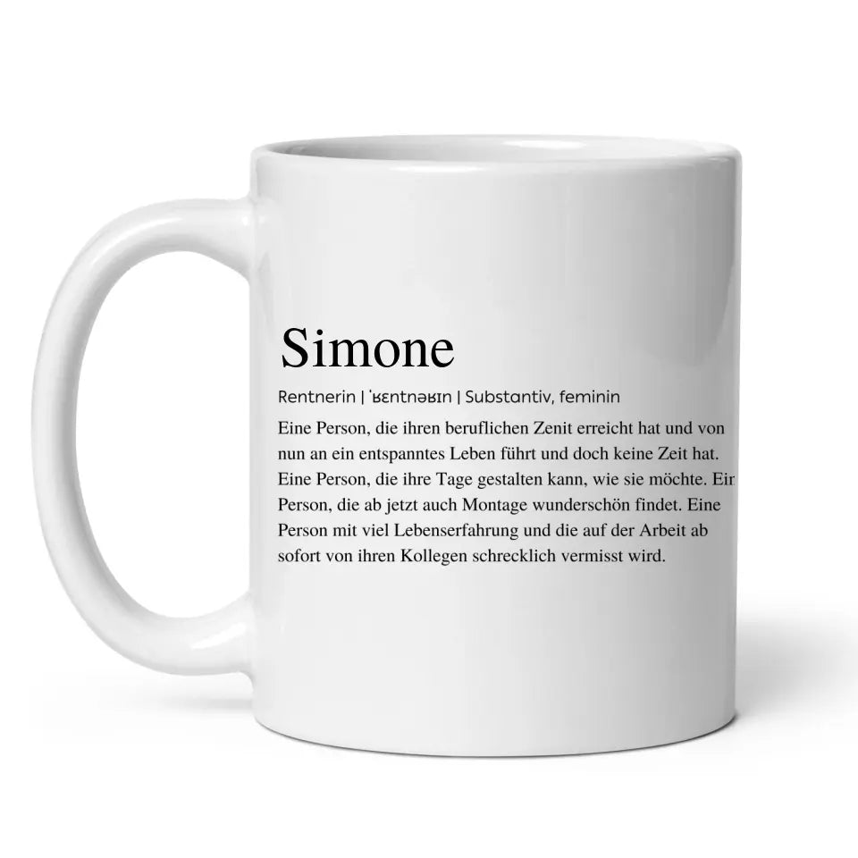 Definitionstasse Rentnerin Little Mathilda Little Mathilda Keramik Tasse