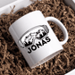 Skifahrer Tasse mit Namen Little Mathilda Little Mathilda Keramik Tasse, Emaille Tasse