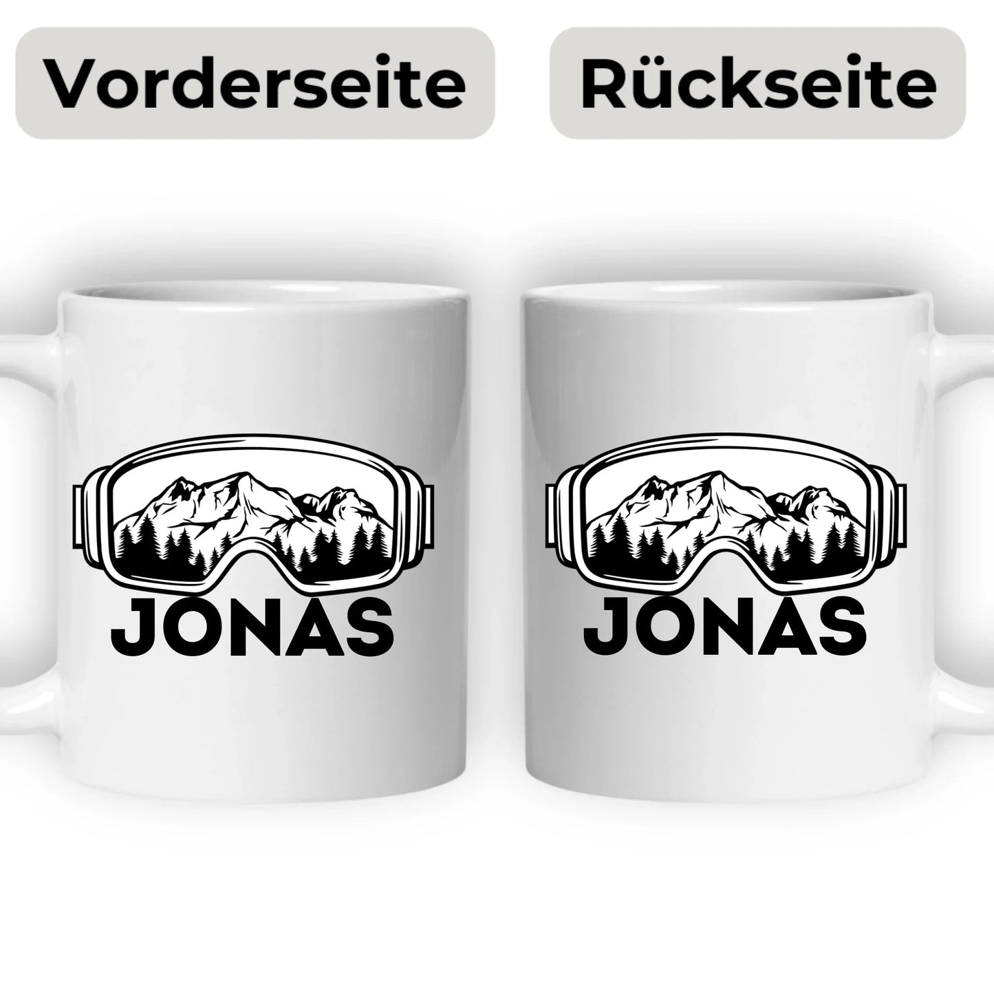 Skifahrer Tasse mit Namen Little Mathilda Little Mathilda Keramik Tasse, Emaille Tasse