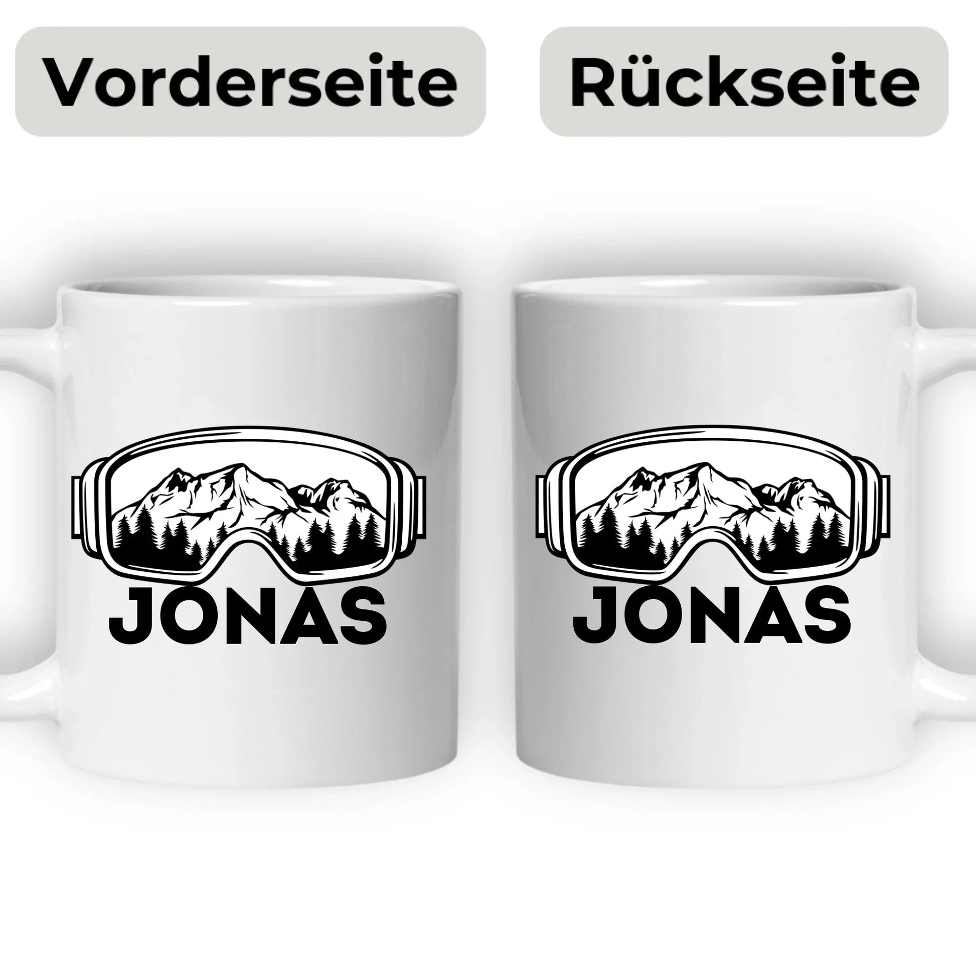 Skifahrer Tasse mit Namen Little Mathilda Little Mathilda Keramik Tasse, Emaille Tasse