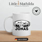 Skifahrer Tasse mit Namen Little Mathilda Little Mathilda Keramik Tasse, Emaille Tasse