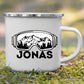 Skifahrer Tasse mit Namen Little Mathilda Little Mathilda Keramik Tasse, Emaille Tasse