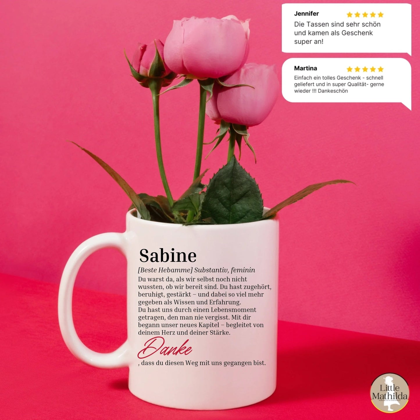 Personalisierte Keramik Tasse von Little Mathilda