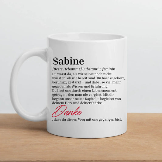Geschenktasse für Hebammen mit Personalisierung Little Mathilda Little Mathilda Keramik Tasse