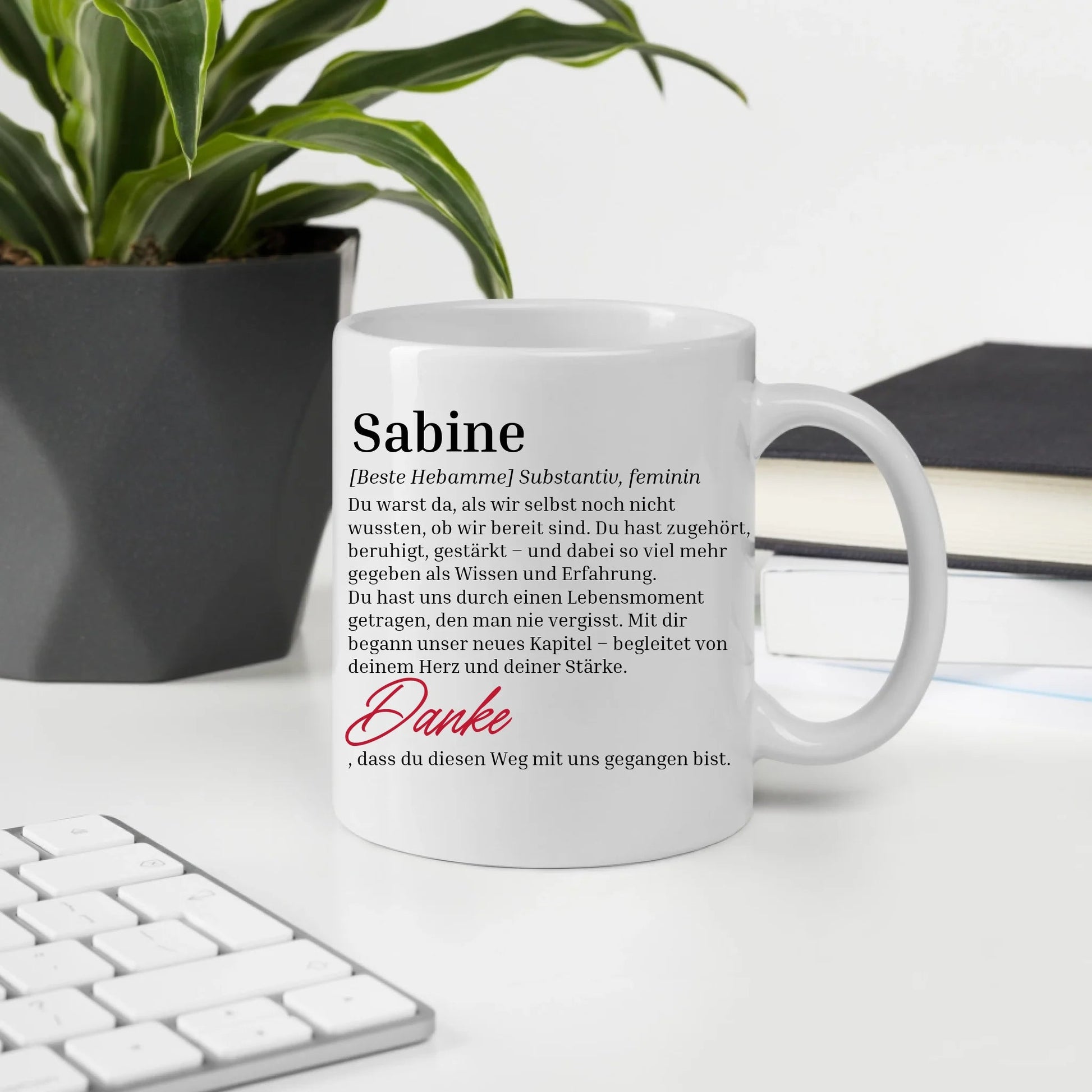 Geschenktasse für Hebammen mit Personalisierung Little Mathilda Little Mathilda Keramik Tasse