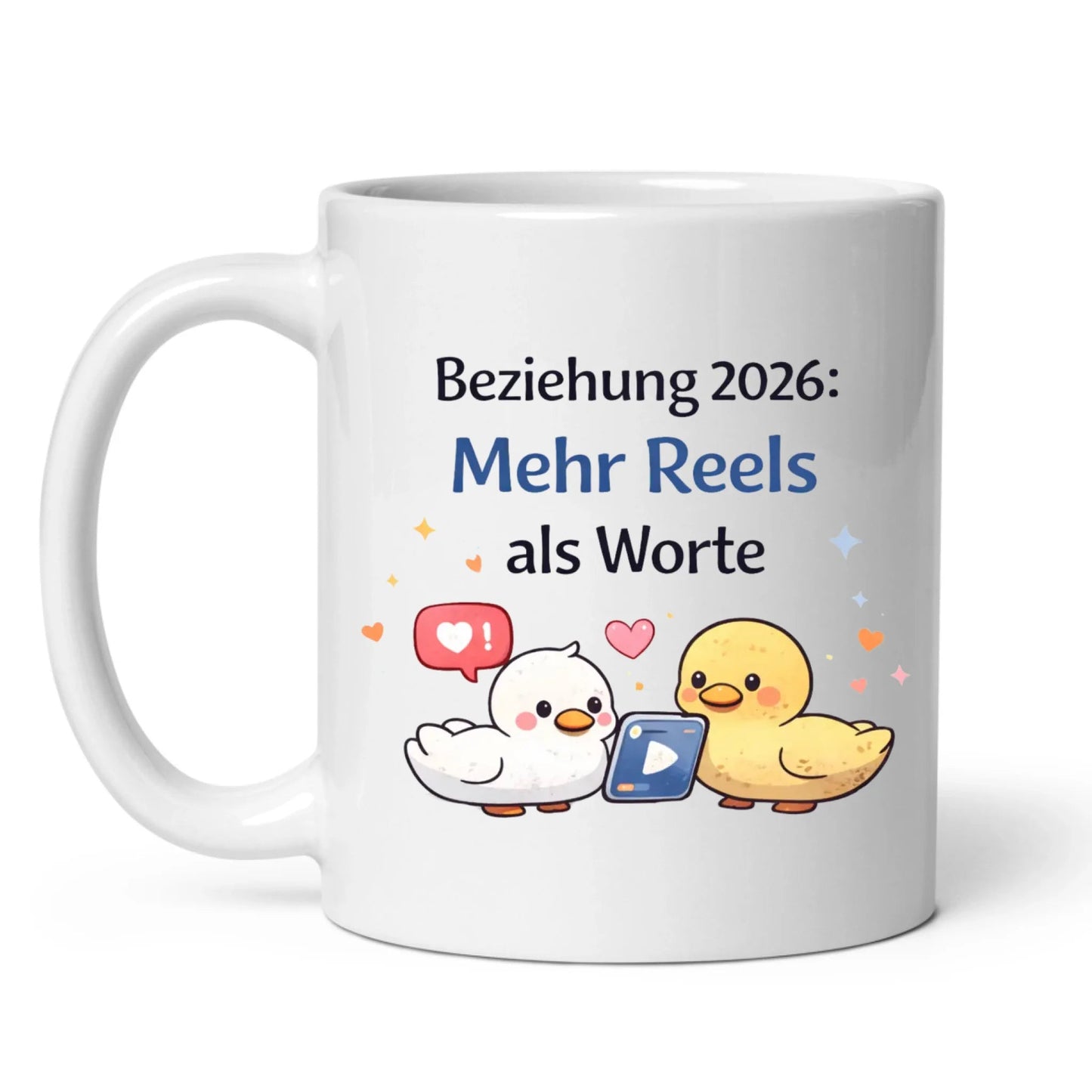 Kaffeetasse Tasse mit Spruch: Beziehungen 2026 Mehr Reels als Worte Little Mathilda Little Mathilda Keramik Tasse