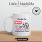 Kaffeetasse Tasse mit Spruch: Danke für 99+ ungesehene Reels Little Mathilda Little Mathilda Keramik Tasse